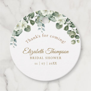 Etiquetas Para Recuerdos Rustic Eucalyptus Greenery Elegant Bridal Shower