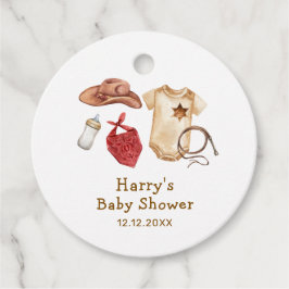 Etiquetas Para Recuerdos Rustic Modern Boho Western Cowboy Baby Shower