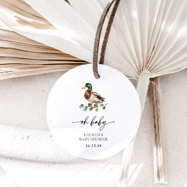 Etiquetas Para Recuerdos Rustic Oh Baby Mallard Duck Baby Shower