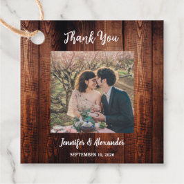 Etiquetas Para Recuerdos Rustic wood photo country wedding