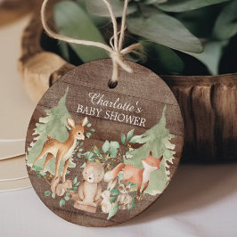 Etiquetas Para Recuerdos Rustic Woodland Baby Shower Favor Gift Tag