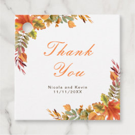 Etiquetas Para Recuerdos Rústica caída otoñal deja Boda Gracias