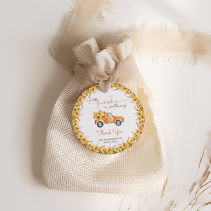 Etiquetas Para Recuerdos Rústico Boho Pumpkin Fall Floral Baby Shower