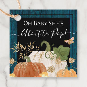 Etiquetas Para Recuerdos Rústico País Calabaza Baby Shower Pop