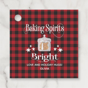 Etiquetas Para Recuerdos Rústico Red Plaid Cookies Holiday Baking Classic R