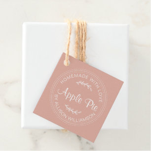 Etiquetas Para Recuerdos Rústicos productos horneados caseros Apple Pie Ros