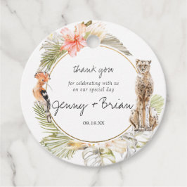 Etiquetas Para Recuerdos Safari Africano Encantado | Agradecimiento de Boda