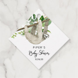 Etiquetas Para Recuerdos Safari Animal Sloth Baby Shower Gracias