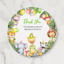 Etiquetas Para Recuerdos Safari Animales Niños Fiestas Gracias