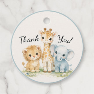 Etiquetas Para Recuerdos Safari Animals Baby Boy Elephant Lion Giraffe 