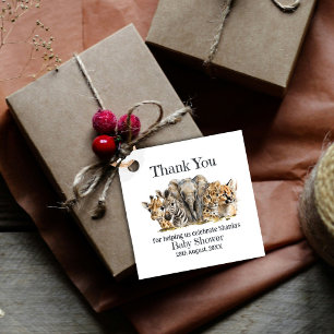 Etiquetas Para Recuerdos Safari Animals Baby Shower Gracias