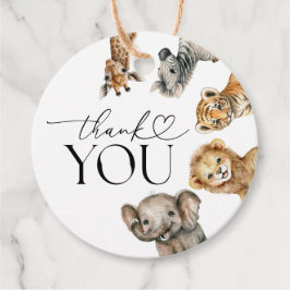 Etiquetas Para Recuerdos Safari Animals Baby Shower moderno