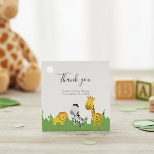 Etiquetas Para Recuerdos Safari Baby Shower mata a animales de la jungla ne