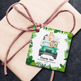 Etiquetas Para Recuerdos Safari Jungle Baby Animals Gracias