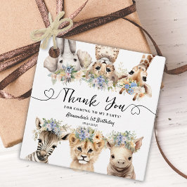 Etiquetas Para Recuerdos Safari primer Fiesta de cumpleaños niño de animale