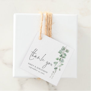 Etiquetas Para Recuerdos Sage Eucalyptus Script Names Gracias Boda