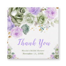 Sage Green and Purple Floral Bridal Shower