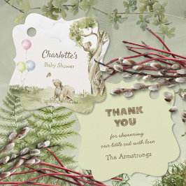 Etiquetas Para Recuerdos Sage Green Bearly Wait Fancy Square