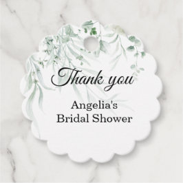 Etiquetas Para Recuerdos Sage Greenery Bridal Shower favor tag