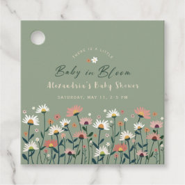 Etiquetas Para Recuerdos Sage Moderno Boho Wildflower Baby en la ducha de f