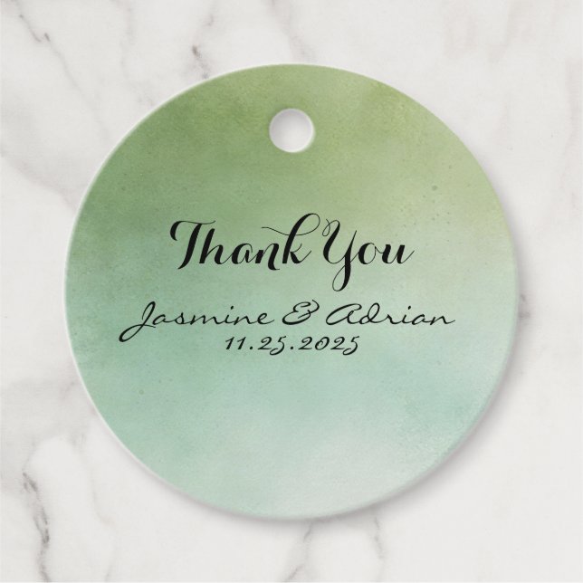 Etiquetas Para Recuerdos Sage Whisper Botanical  (Anverso)