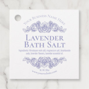 Etiquetas Para Recuerdos Sal de baño de lavanda casera