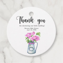 Etiquetas Para Recuerdos Salto de flores color agua - gracias a la ducha de