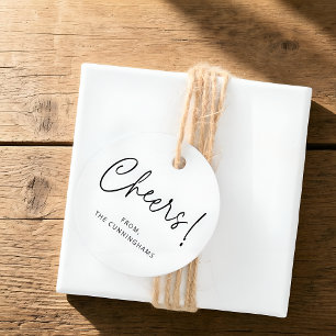 Etiquetas Para Recuerdos ¡Salud! Nombre de familia elegante simple y modern