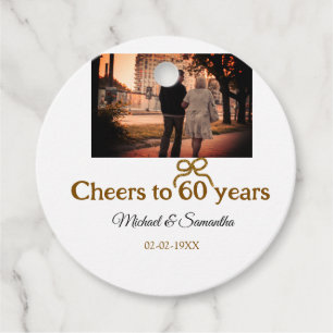 Etiquetas Para Recuerdos Saludos dorados a boda de 60 años