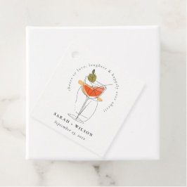 Etiquetas Para Recuerdos Saludos para amar al Boda de cócteles moderno