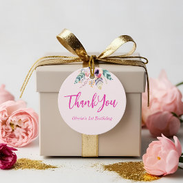 Etiquetas Para Recuerdos Salvajes Un Chica Primer Cumpleaños Gracias