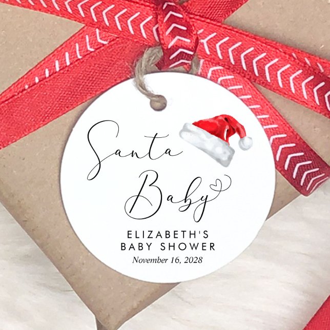 Etiquetas Para Recuerdos Santa Baby Shower (Subido por el creador)