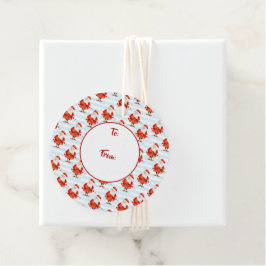 Etiquetas Para Recuerdos Santa Claus festivo