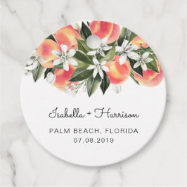 Etiquetas Para Recuerdos Savannah - Watercolor Peaches Favorito Tag