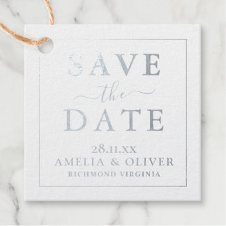 Etiquetas Para Recuerdos Save The Date Minimalista Moderno Negro Oro