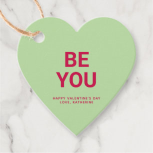 Etiquetas Para Recuerdos Sé tu corazón verde lindo El día de San Valentín p