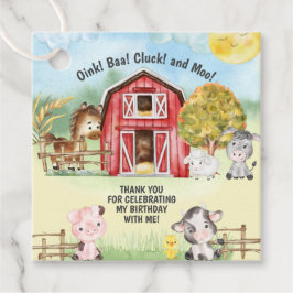 Etiquetas Para Recuerdos Segundo cumpleaños de la granja Animal