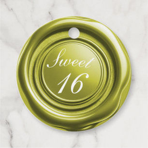 Etiquetas Para Recuerdos Sello de cera de vela Chartreuse goteo dulce 16 bo
