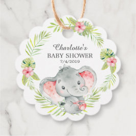 Etiquetas Para Recuerdos Selva Chica Elephant Baby Shower Favor Gift Etique