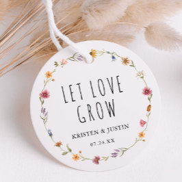 Etiquetas Para Recuerdos Semillas Florales de Bodas Flor Silvestre Deja que