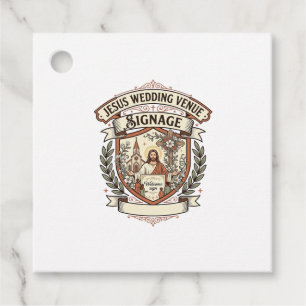 Etiquetas Para Recuerdos Señalización de lugar de bodas de Jesús Lugar de b