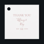 Etiquetas Para Recuerdos Sencillo Rosa Elegante Oro Gracias A Favor Tags<br><div class="desc">Estos elegantes y sencillos tags de agradecimiento rosa son perfectos para su moderno y clásico rosa de boda oro minimalista. El diseño presenta una moda minimalista clásica de color dorado contemporáneo y una delicada caligrafía formal romántica. Es excelente para bodas de lujo en primavera, verano, otoño o invierno. ¡Manténgalo como...</div>
