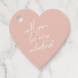 Etiquetas Para Recuerdos ¿Serás Mi Regalo De Corazón Rosa De San Valentín?