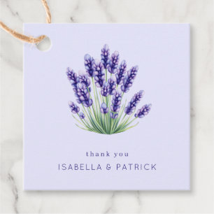 Etiquetas Para Recuerdos Serena Acuarela Floral de Lavanda