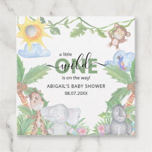 Etiquetas Para Recuerdos Servilletas para Baby Shower Wild One Safari