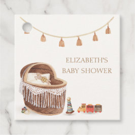 Etiquetas Para Recuerdos Sexo Neutral Cute Boho Bassinet Baby Shower