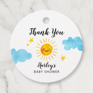 Etiquetas Para Recuerdos Sexo Sunshine Neutral Baby Shower
