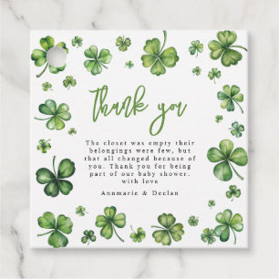 Etiquetas Para Recuerdos Shamrock   Gracias