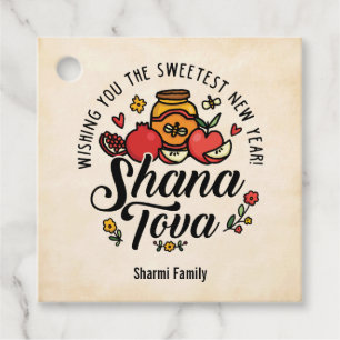 Etiquetas Para Recuerdos Shana Tova, Rosh Hashanah, Año Nuevo Judío