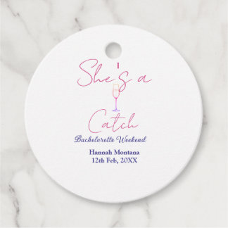 Etiquetas Para Recuerdos She's a catch champagne bottle bachelorette weeken